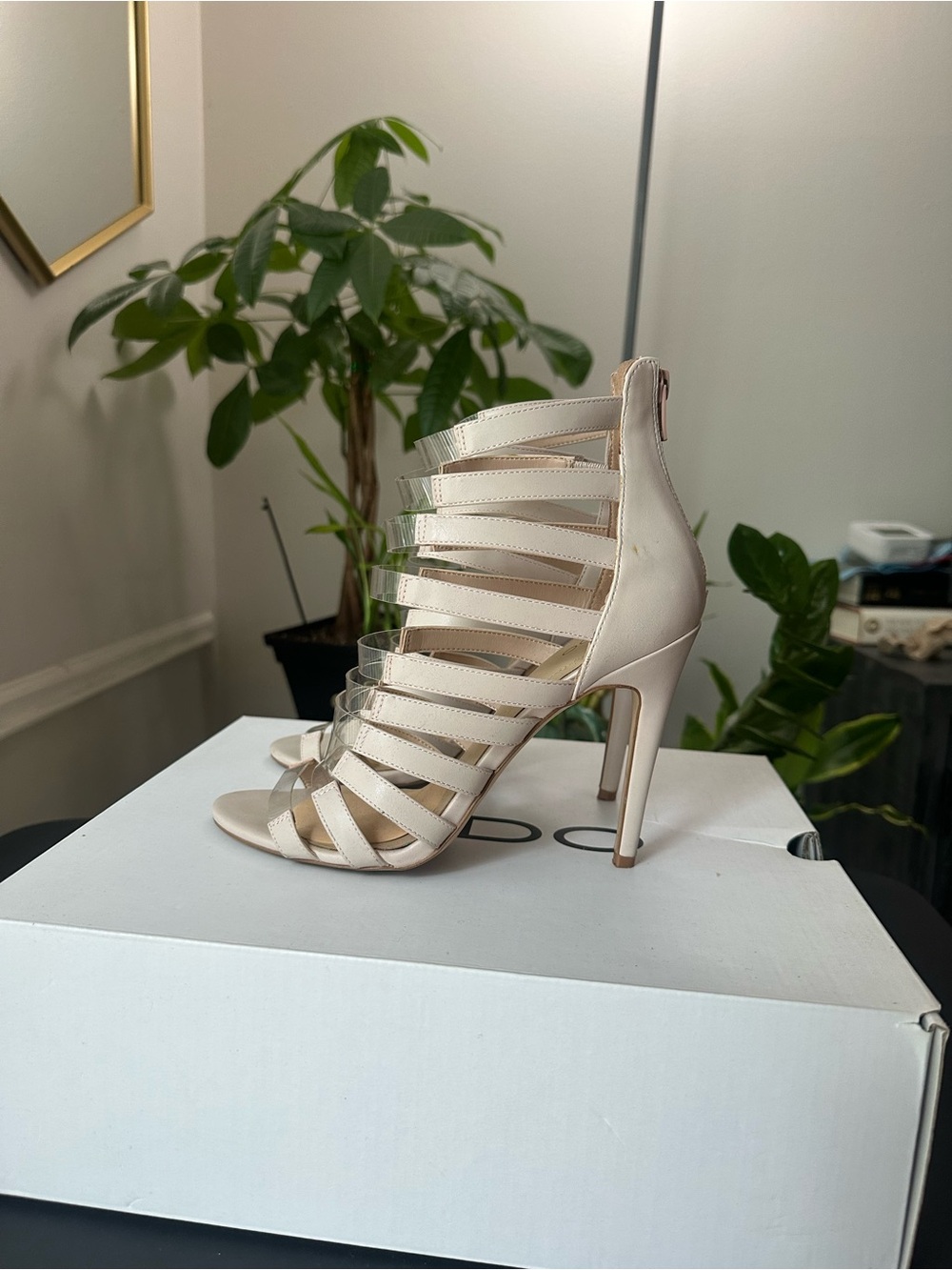 ALDO Daysie Blush Pink Strappy Peep-Toe Heels
